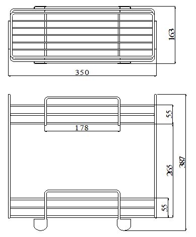 Kệ inox 2 tầng BN650