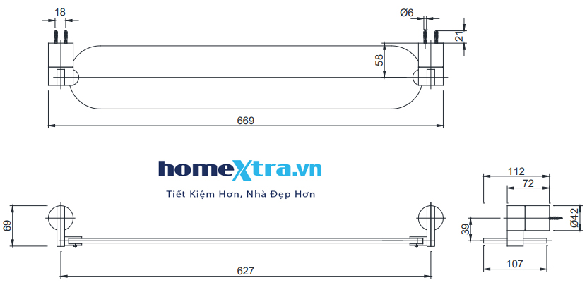 Kệ kính TOTO TX705AE