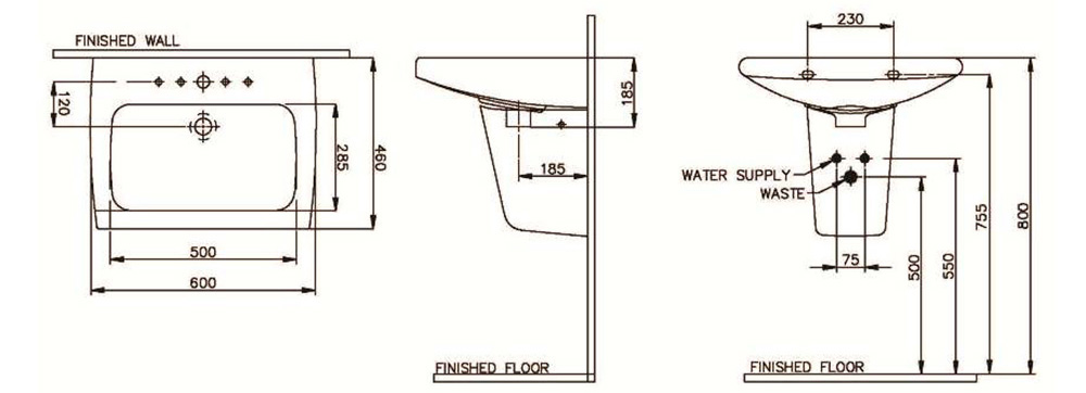 Lavabo chân lửng NUVO_homextra.vn