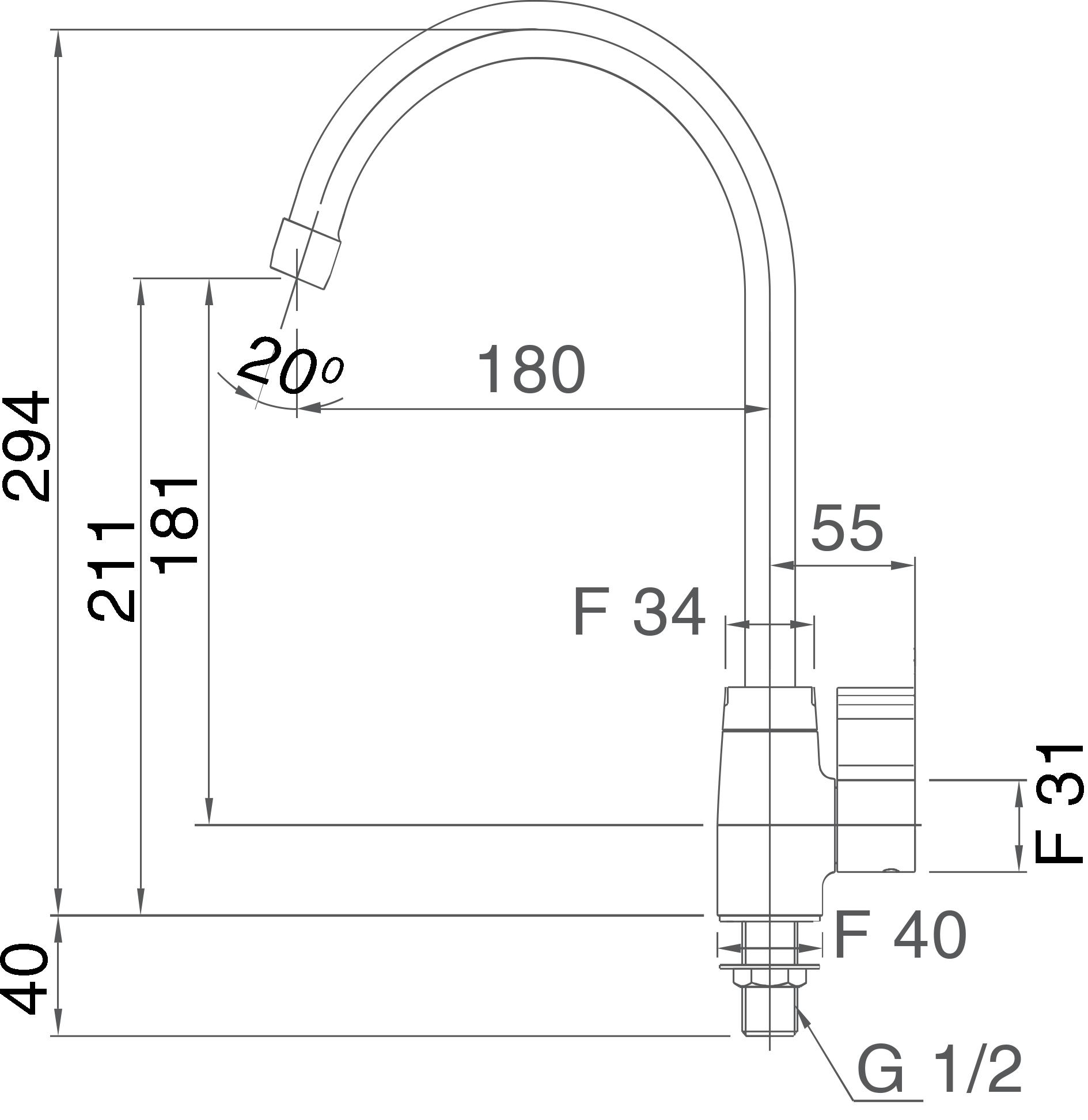 Vòi rửa chén lạnh INAX SFV-21-homextra.vn