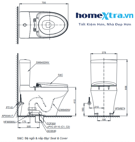 TOTO CS945DNW7