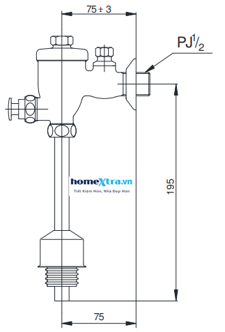 Van nhấn tiểu nam TOTO TS402P