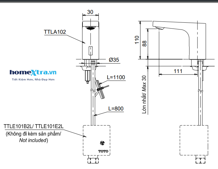 Vòi cảm ứng TOTO TTLA102
