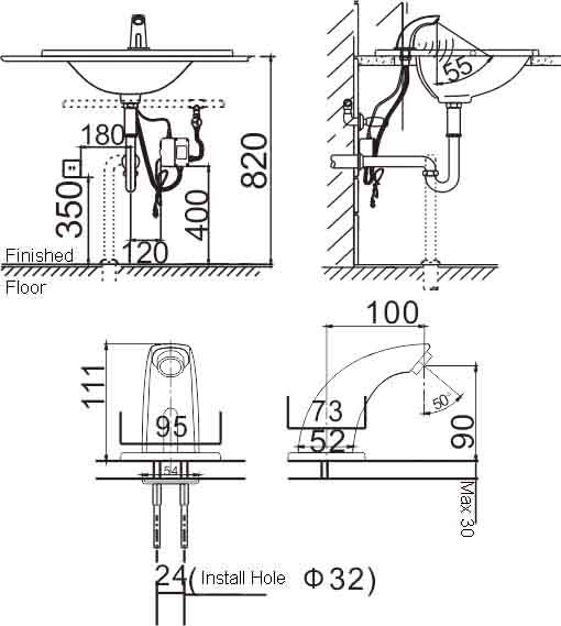 Vòi lavabo cảm ứng AT-0041