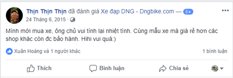 Đánh giá và nhận xét cửa hàng xe đạp thể thao dngbike