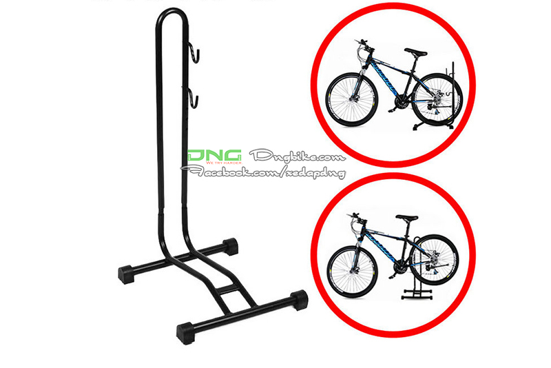 Chân chống xe đạp chữ L có móc dựng bên