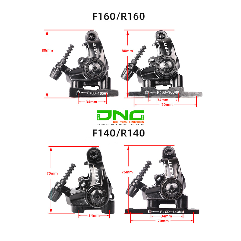 Bộ cụm phanh đĩa cơ xe đạp NUTT S6T