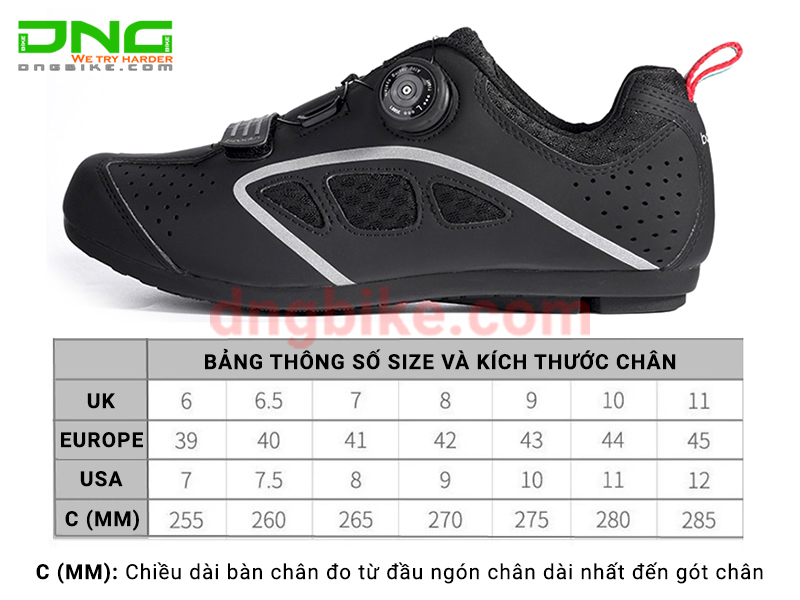 Giày xe đạp không can BOODUN C5