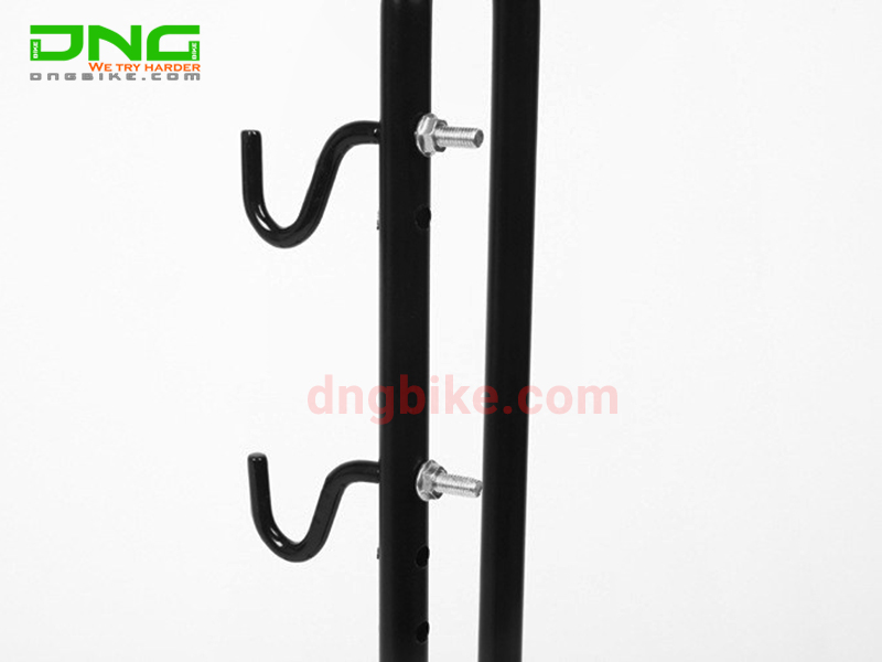 Chân chống dựng xe đạp chữ L có móc bên