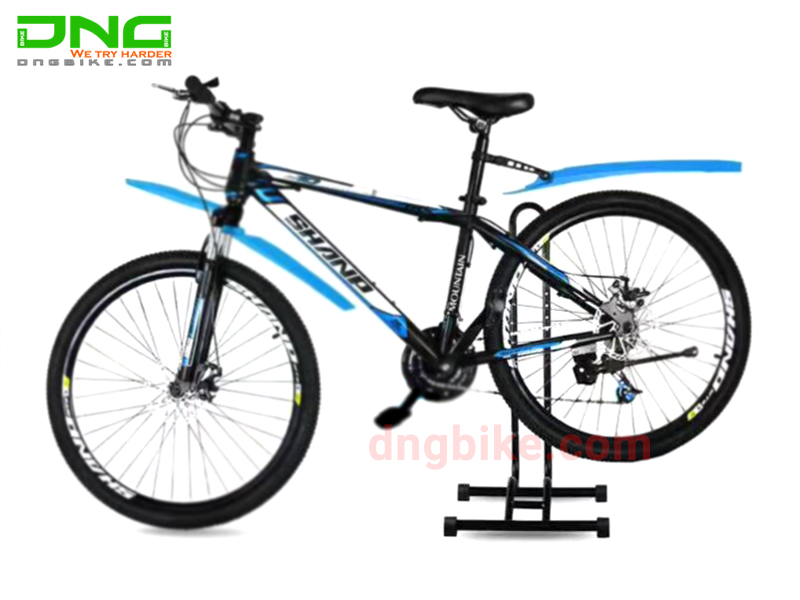 Chân chống dựng xe đạp chữ L có móc bên