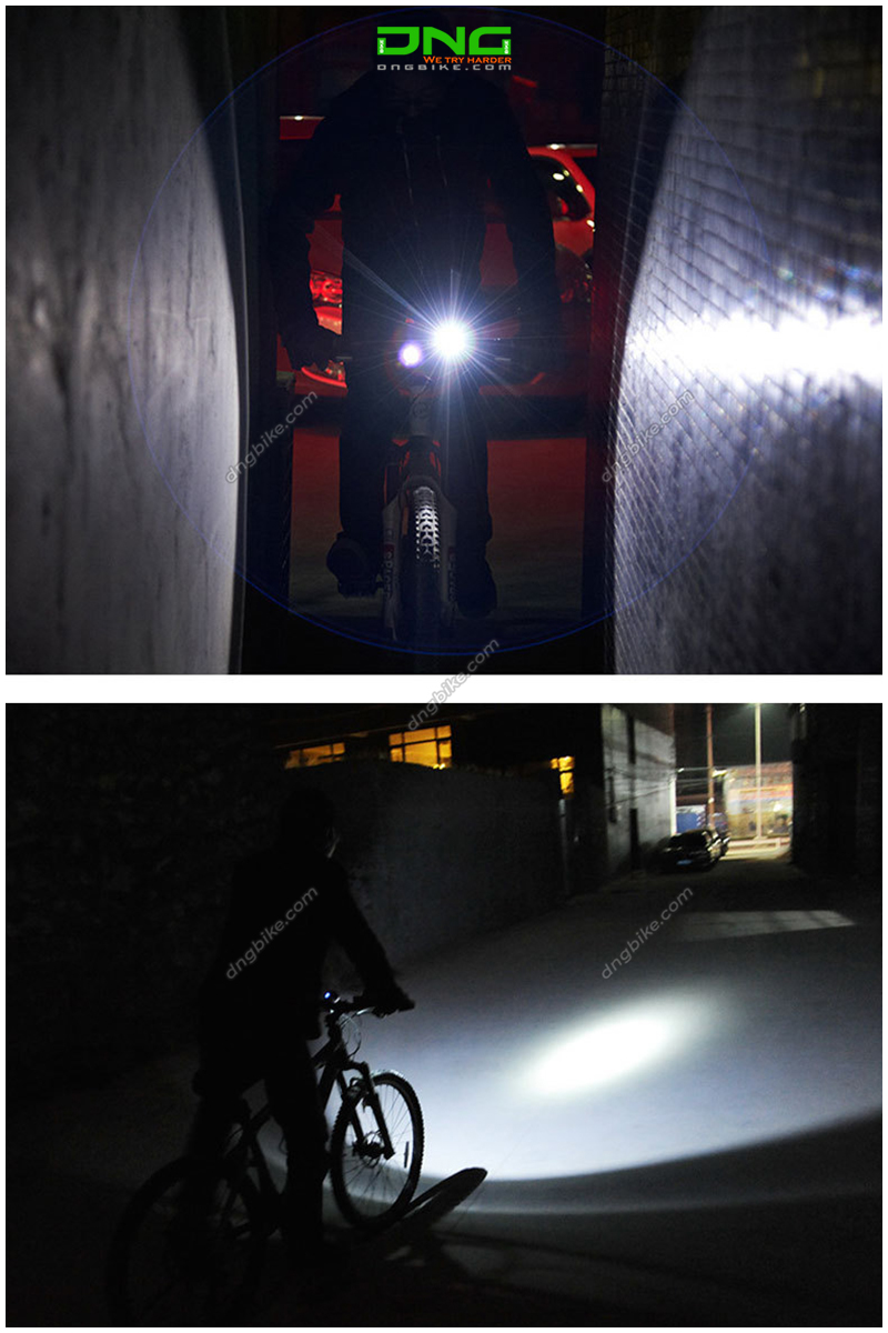 Đèn pha xe đạp pin sạc có còi EOS230