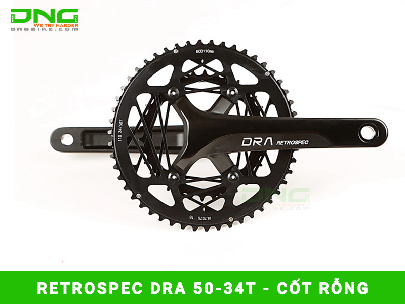 Giò dĩa xe đạp Retrospec DRA 50-34T cốt rỗng