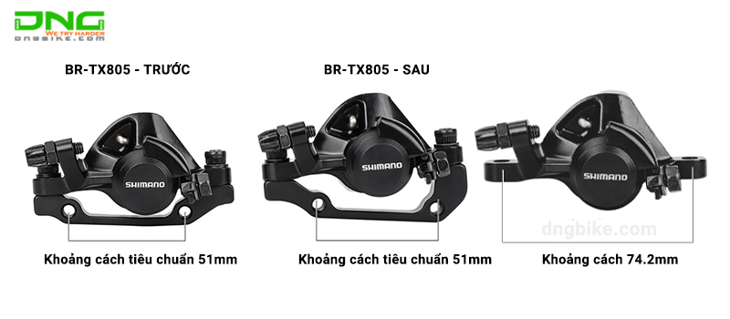 Bộ phanh đĩa cơ SHIMANO BR-TX805