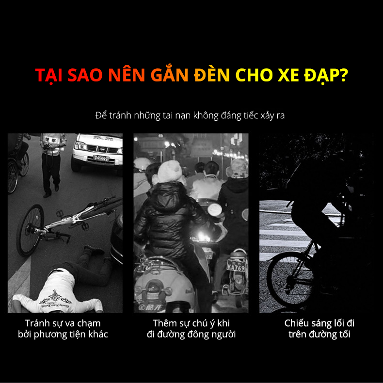 Tại sao nên sử dụng đèn xe đạp?