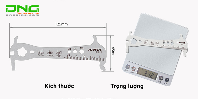 Thước đo xích xe đạp TOOPRE CR01