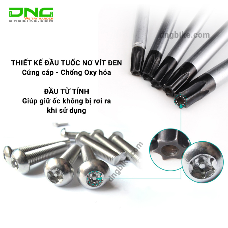 Tuốt nơ vít đầu lục giác bông TOUCHI T8, T10, T15, T20