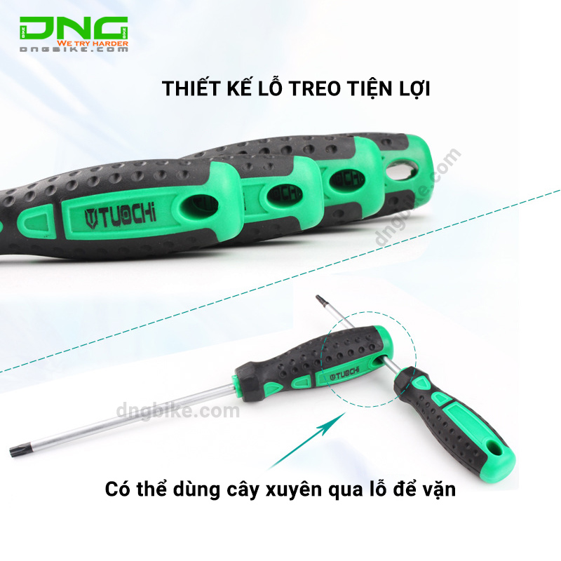 Tuốt nơ vít đầu lục giác bông TOUCHI T8, T10, T15, T20