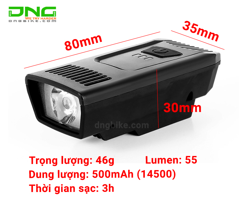 Đèn pha xe đạp pin sạc YC-1803