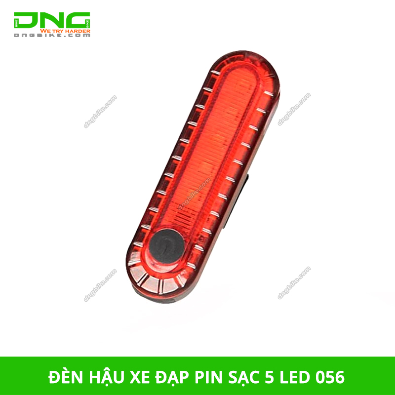 Đèn hậu xe đạp pin sạc 5 Led 056