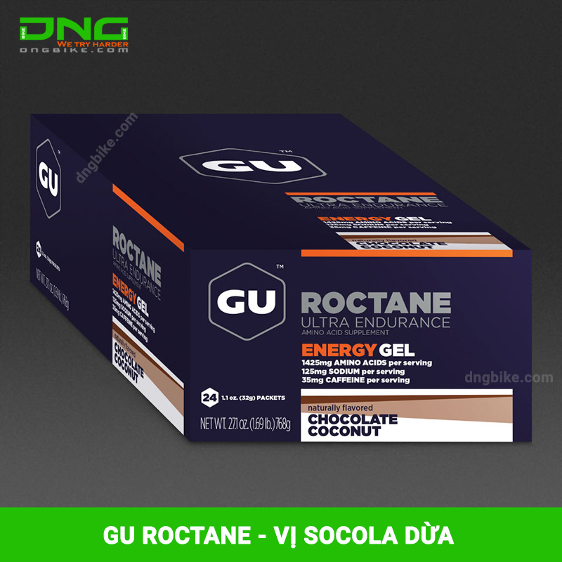 GEL năng lượng GU ROCTANE vị socola dừa