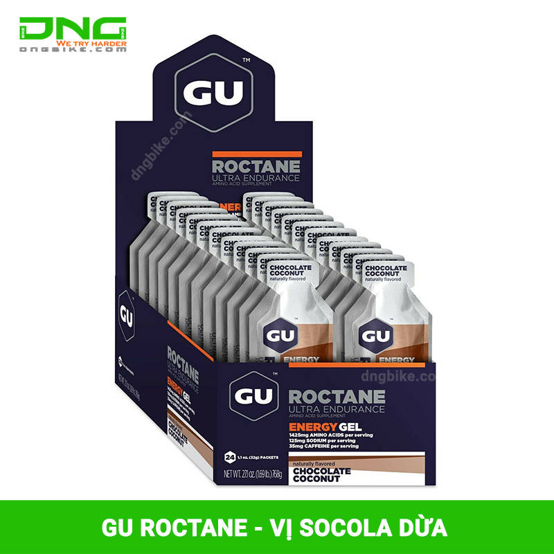 GEL năng lượng GU ROCTANE vị socola dừa