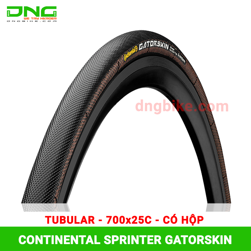 Lốp xe đạp Tubular CONTINENTAL SPRINTER GATORSKIN 700x25c Có hộp