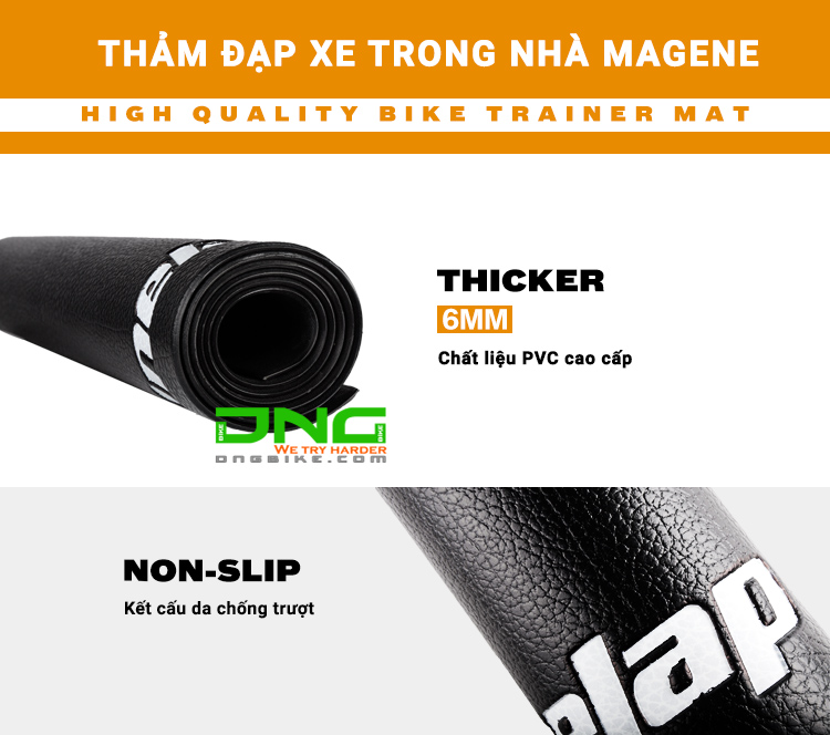 Thảm đạp xe chống trượt trong nhà Magene 6MM PVC