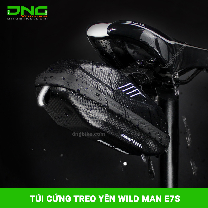 Túi cứng treo YÊN xe đạp chống nước WILD MAN E7S