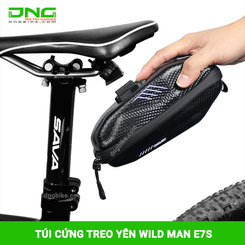 Túi cứng treo YÊN xe đạp chống nước WILD MAN E7S