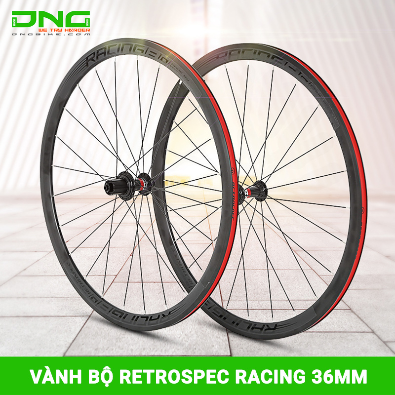 Vành bộ xe đạp đua RETROSPEC RACING 36mm hub nhôm tăm móc