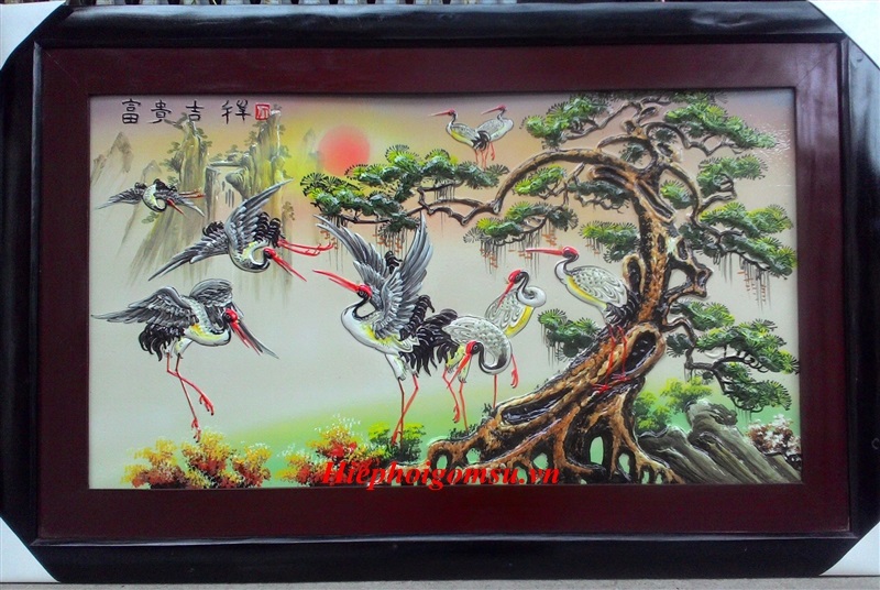 Tranh phong thuỷ Tùng Hạc Diên Niên 025