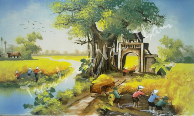 Tranh Cây Đa Cổng Làng 010