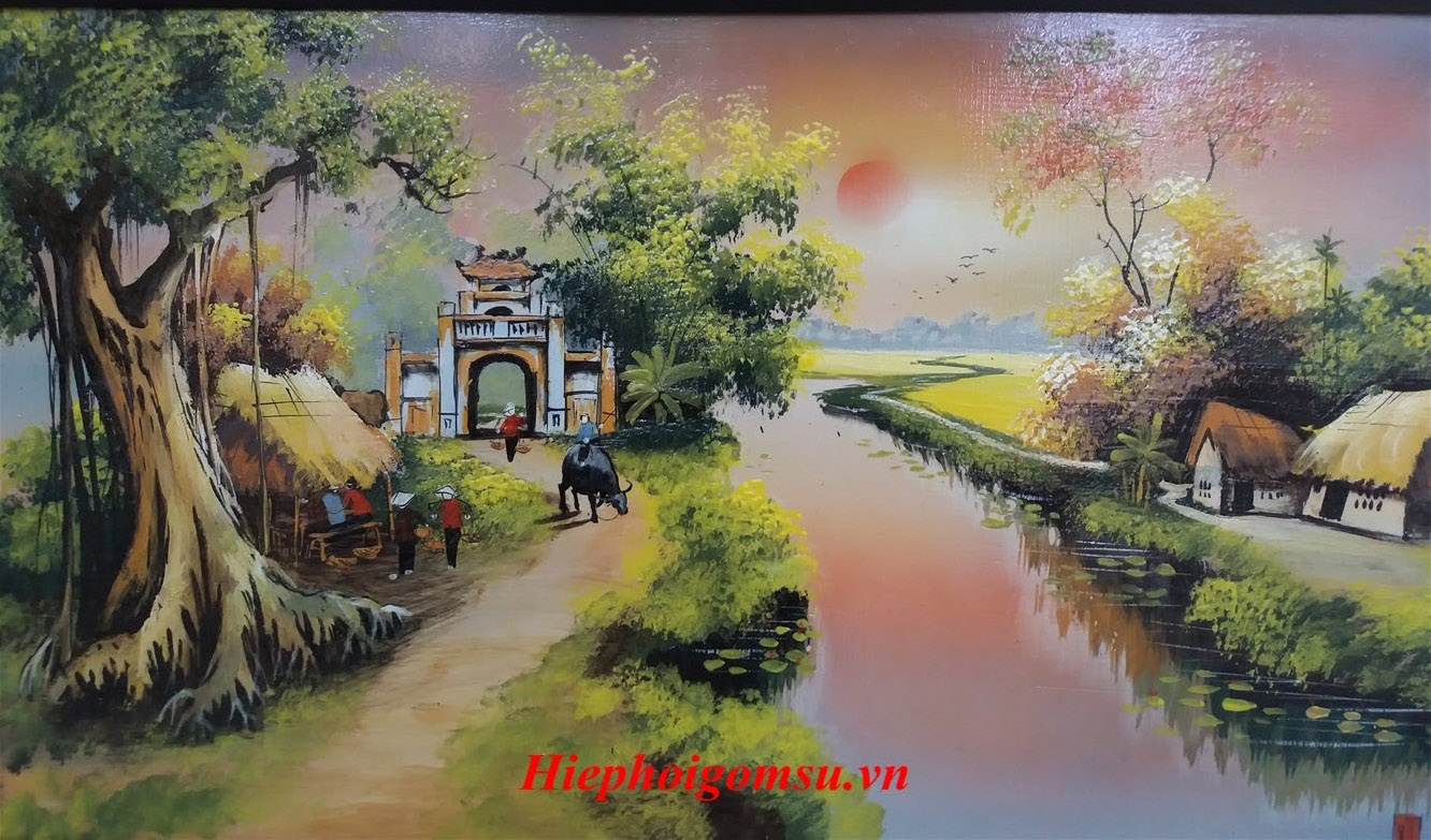 Tranh sứ đồng quê 127