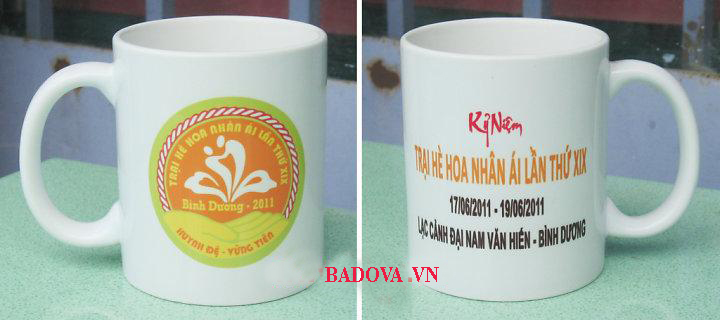 Cốc in logo hai mặt