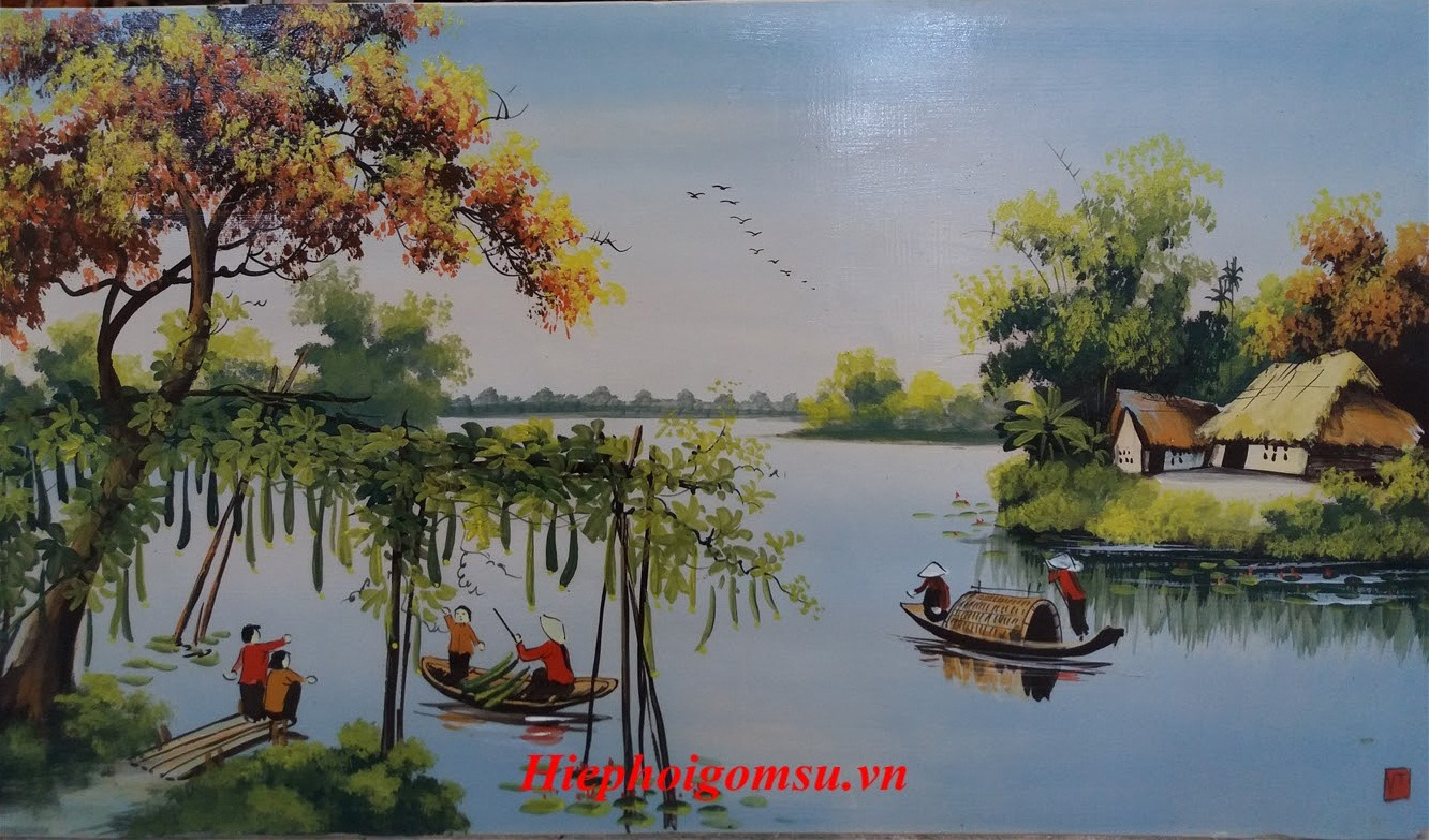 Tranh sứ đồng quê 126