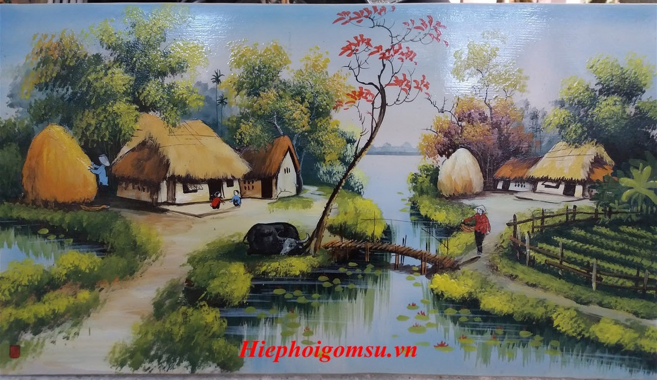 Tranh sứ đồng quê 125