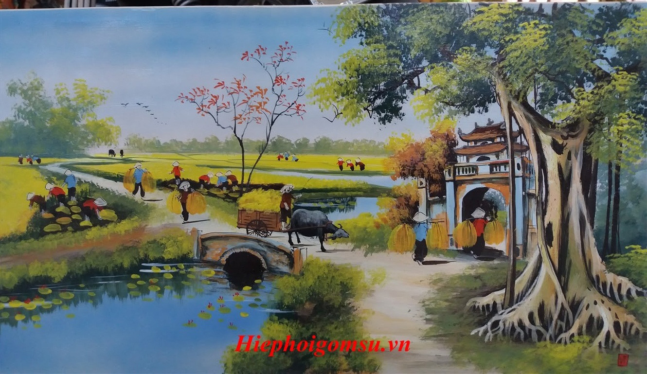 Tranh sứ đồng quê 121