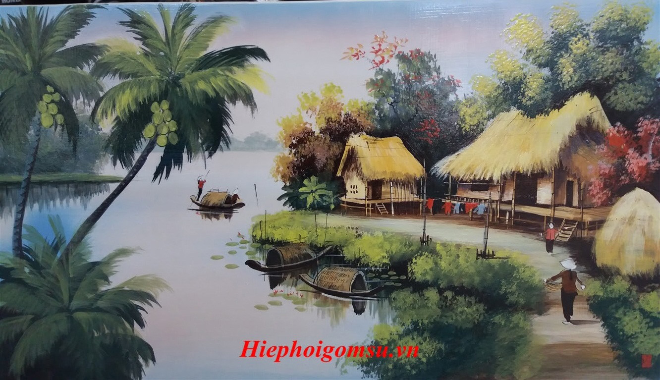 Tranh sứ đồng quê 119