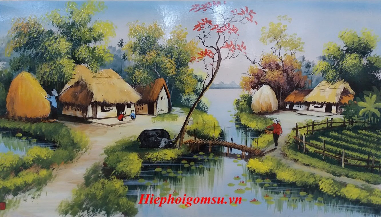 Tranh sứ đồng quê 118