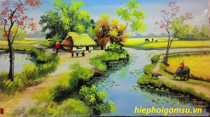Tranh sứ đồng quê 063
