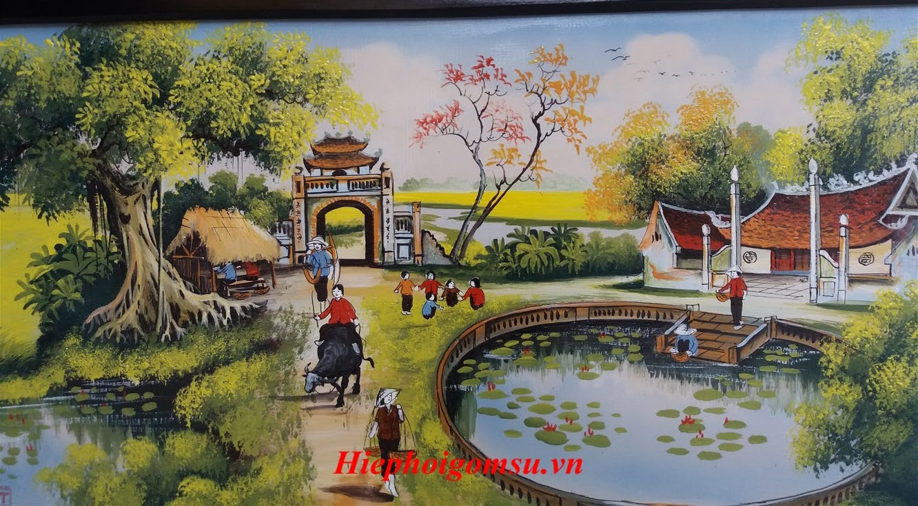 Tranh sứ đồng quê 113