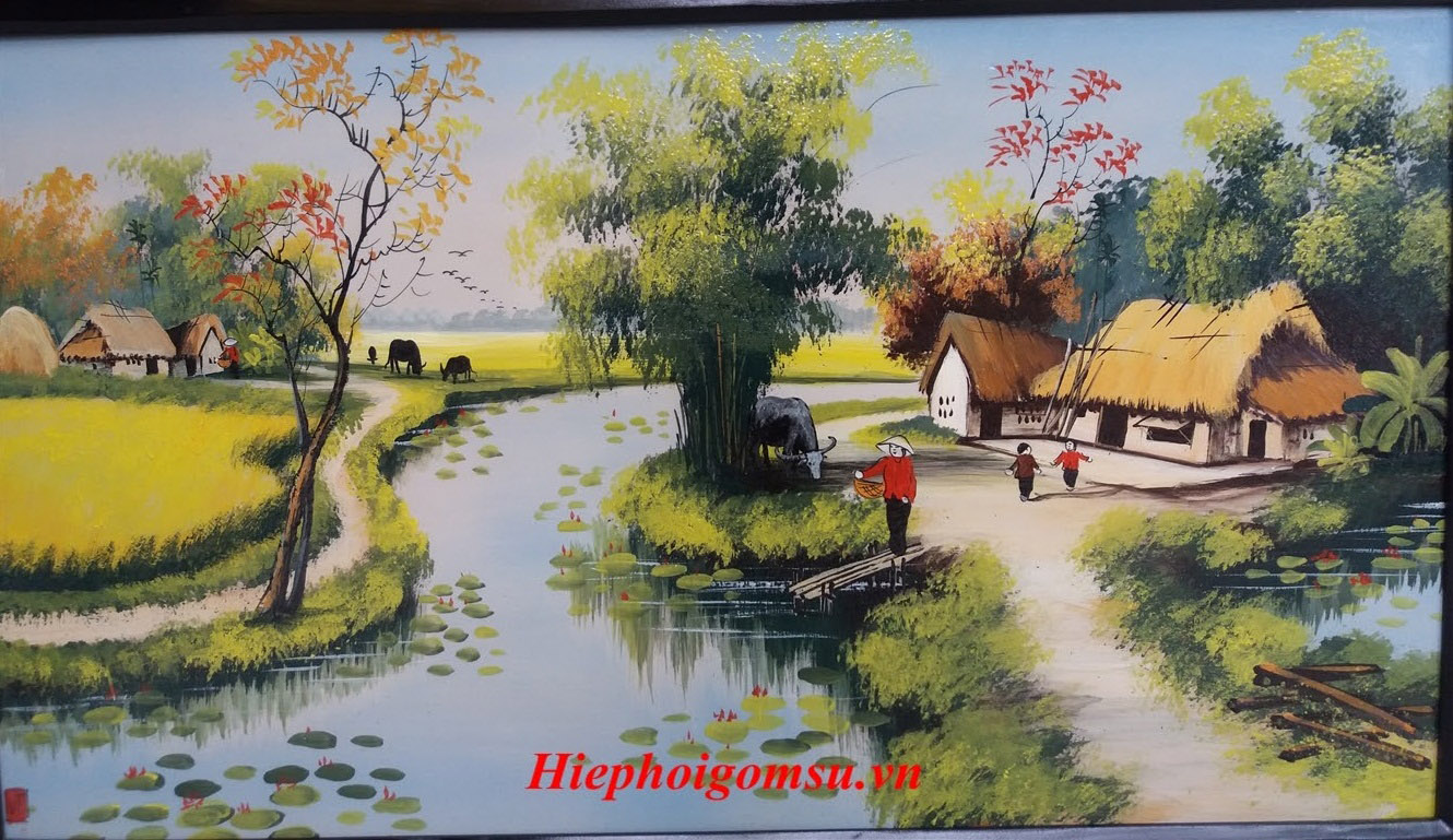Tranh sứ đồng quê 112