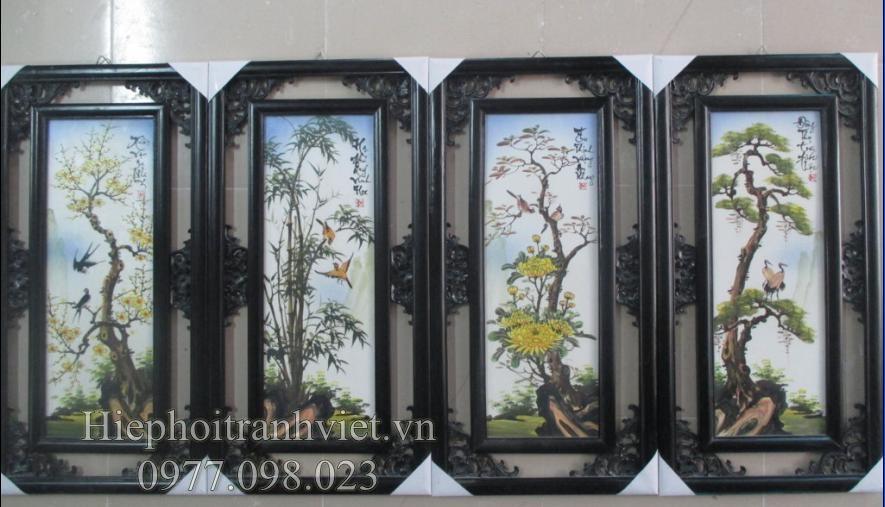 Tranh Tứ Quý xuân hạ thu đông 089