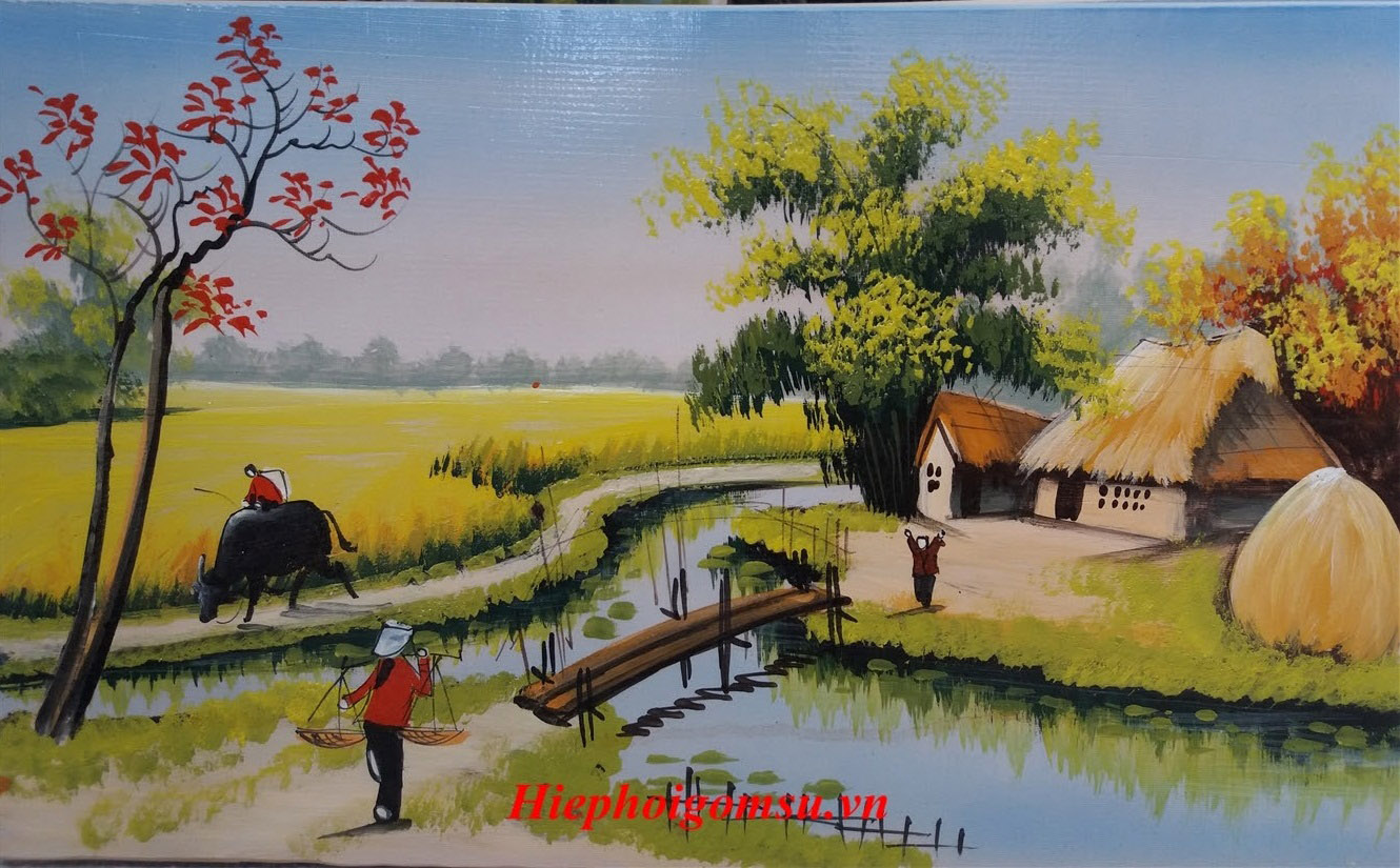 Tranh sứ đồng quê 111