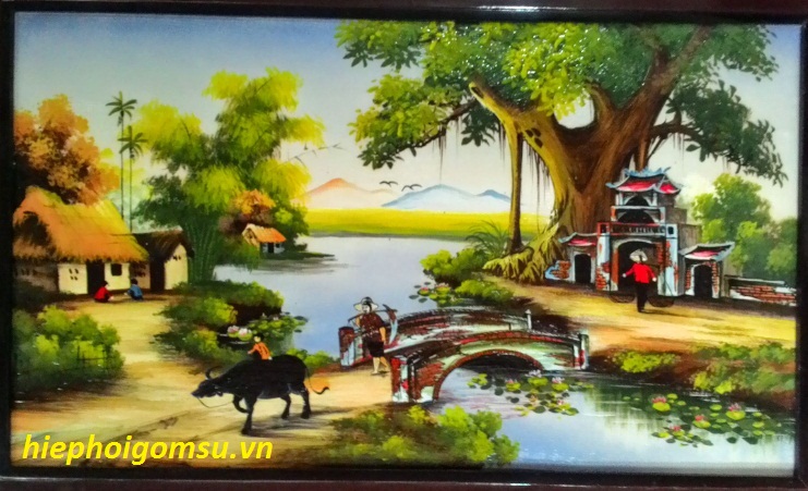 Tranh sứ đồng quê 056