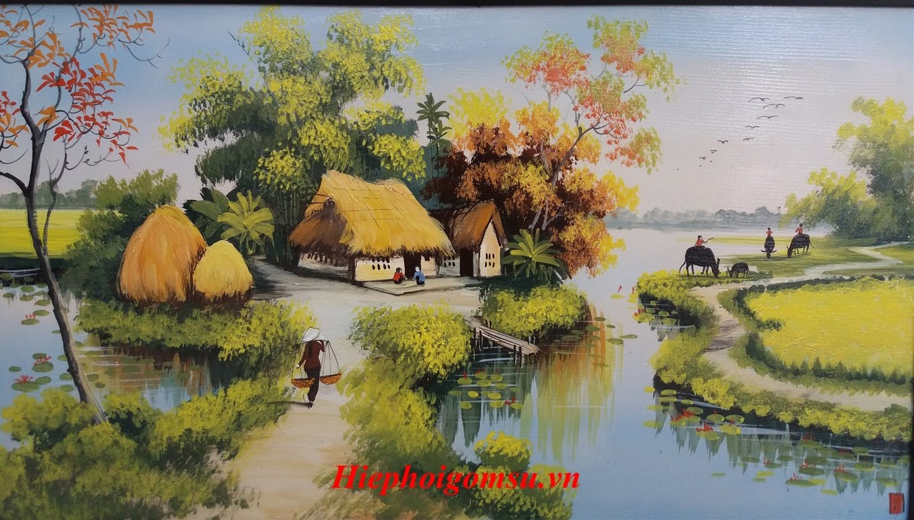 Tranh sứ đồng quê 131