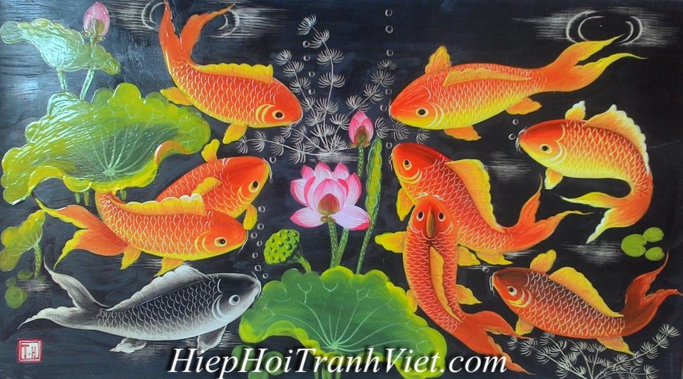 Tranh Cửu Ngư Quần Hội 009