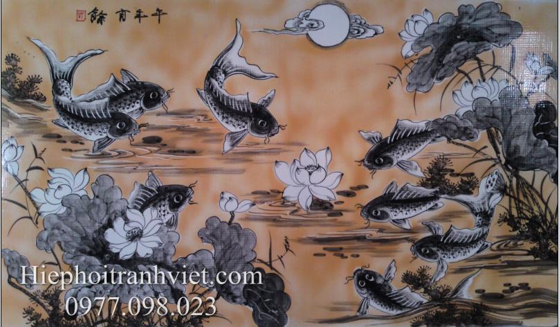 Tranh Cửu ngư quần hội 013