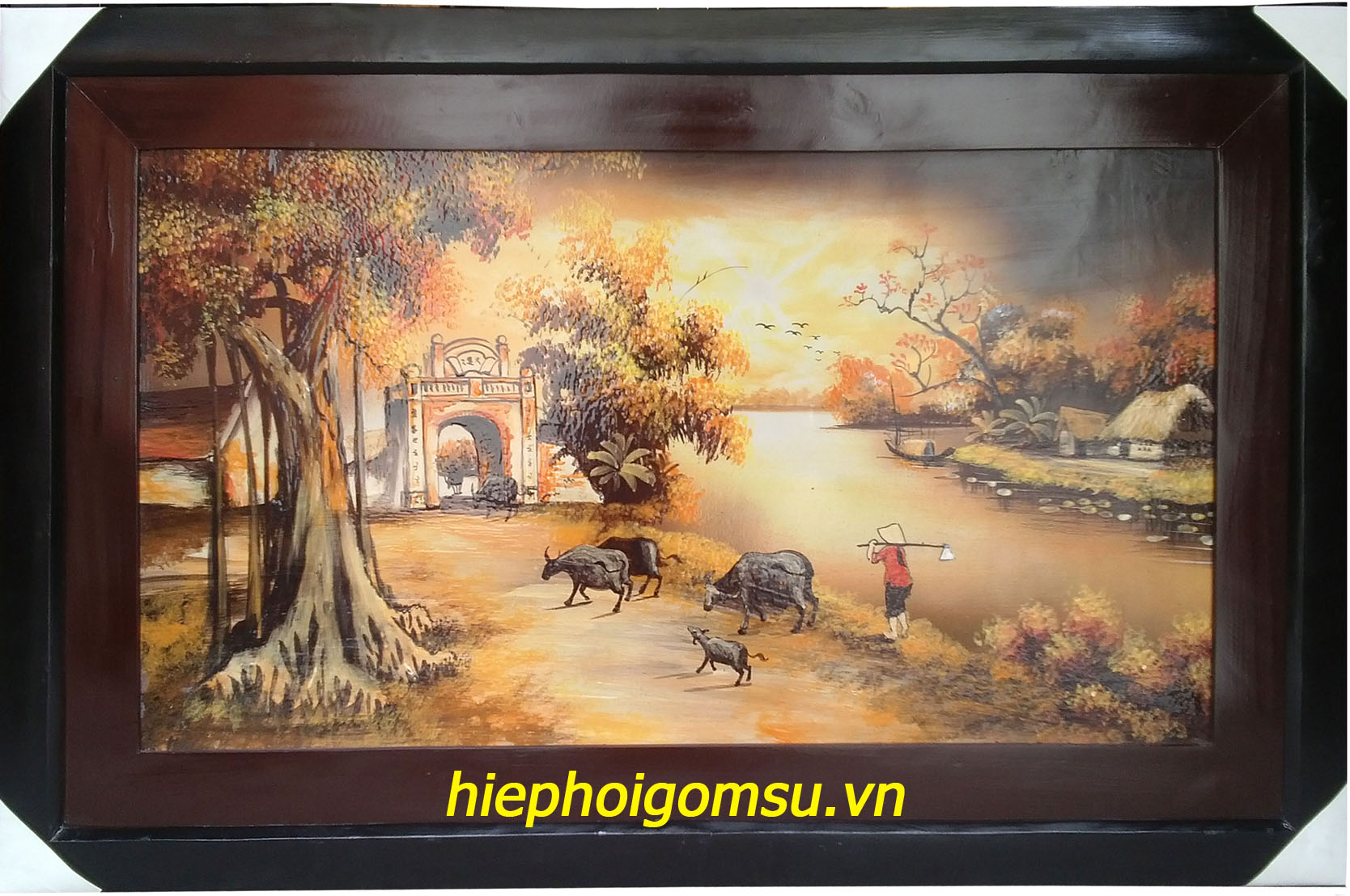 Trang sứ đồng quê chiều hoàng hôn 001