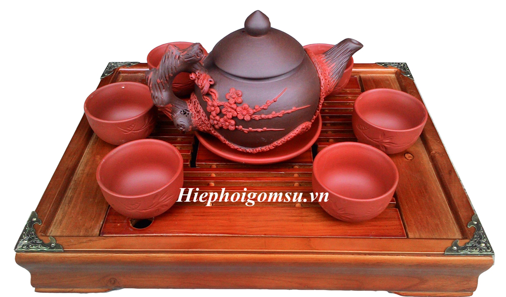 Bộ ấm chén cao cấp Hoa Đào - Sản phẩm mới